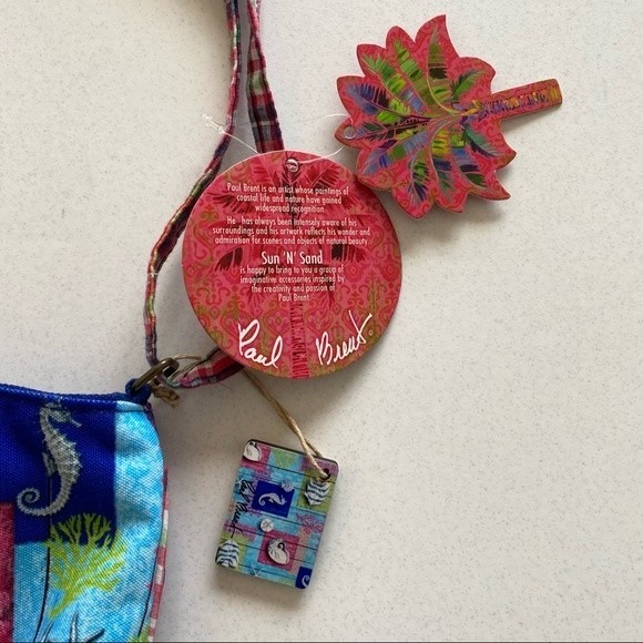 Summer Beach Canvas Crossbody Womens Purse Artsy Colorful - Picture 8 of 10